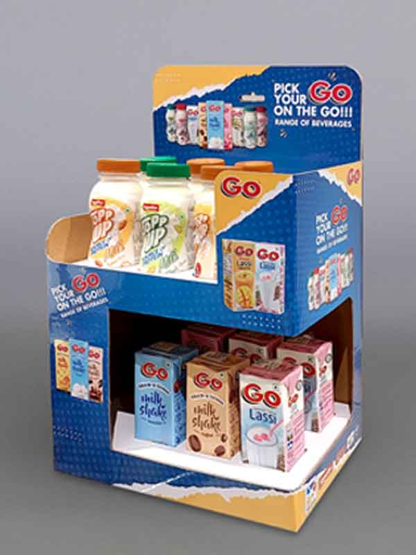 Custom parasite display manufacturer in India producing printed retail shelf displays for supermarkets, retail stores, pharmacies, and promotional branding.